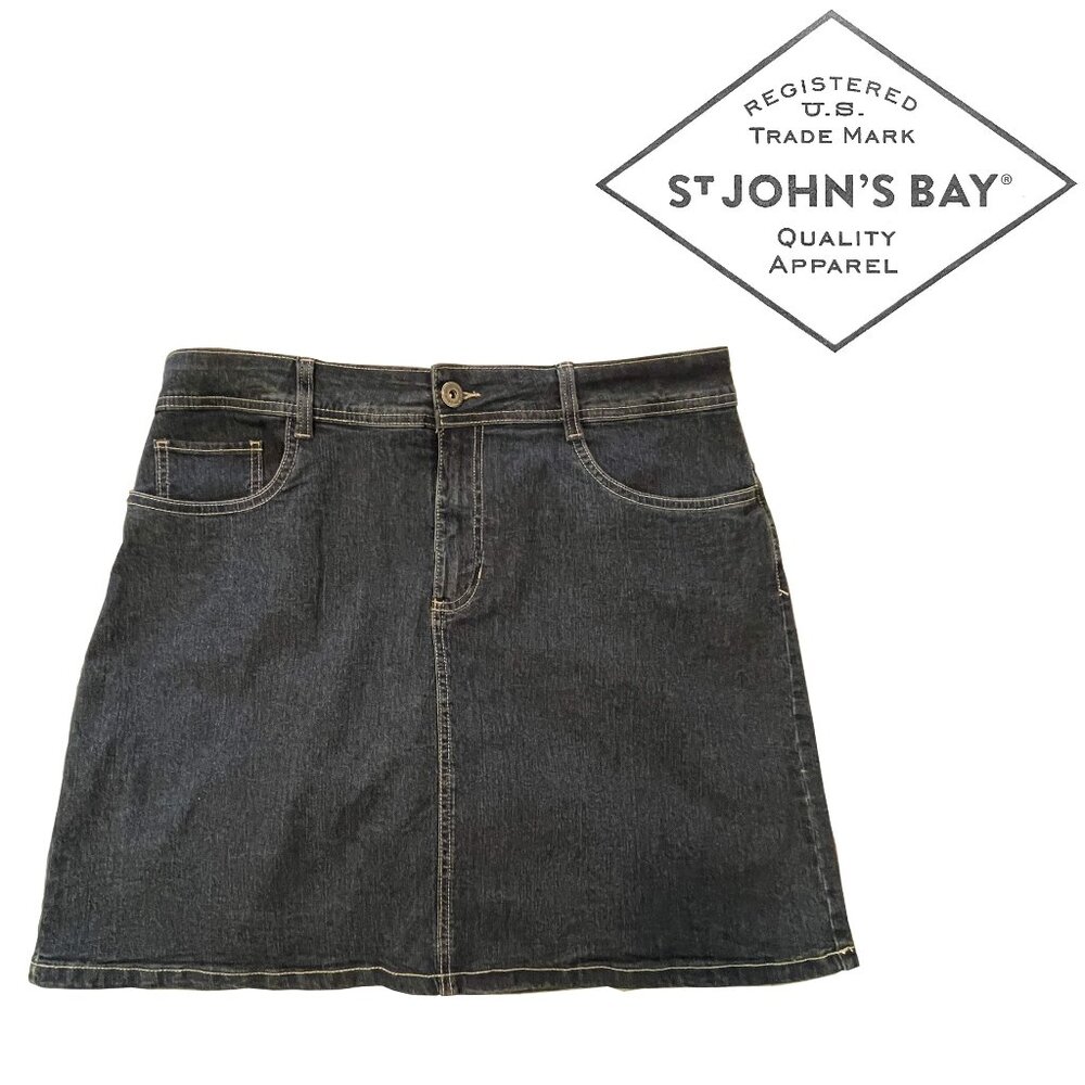 St. John's Bay women's denim mini skort.